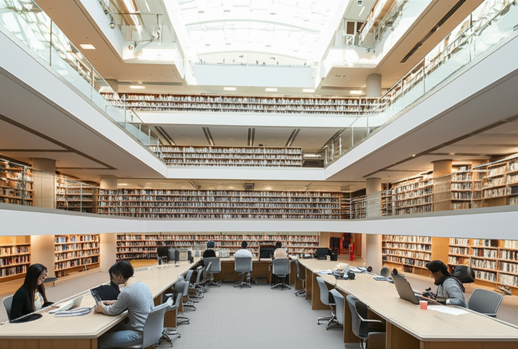 Students studying